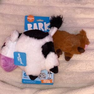 Bark Box " Bertha the Cow " Dog Toy Cow Giving Birth to Calf Extra Large NEW